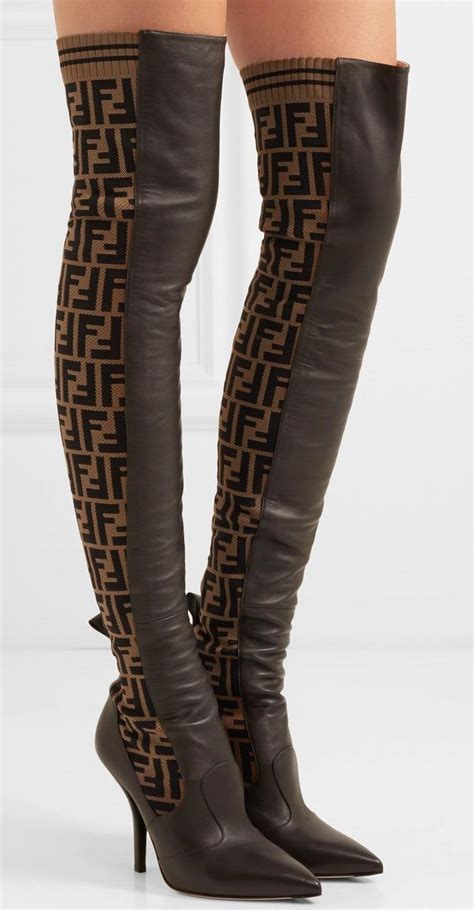 fendi knee boots|fendi platform knee high boots.